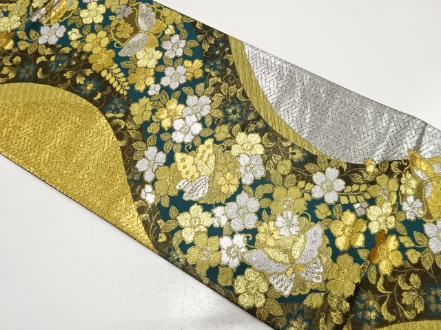 JAPANESE FUKURO OBI FOR FURISODE / WOVEN SNOWFLAKE